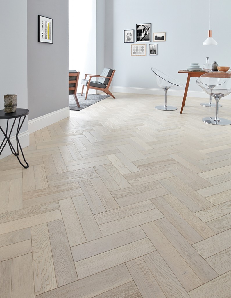 Goodrich Whitened, Woodpecker engineered wood flooring